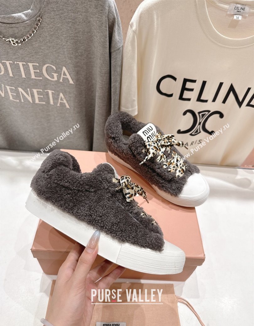 Miu Miu Wool Sneakers Grey 2025 MM120804 (KL-251208057)