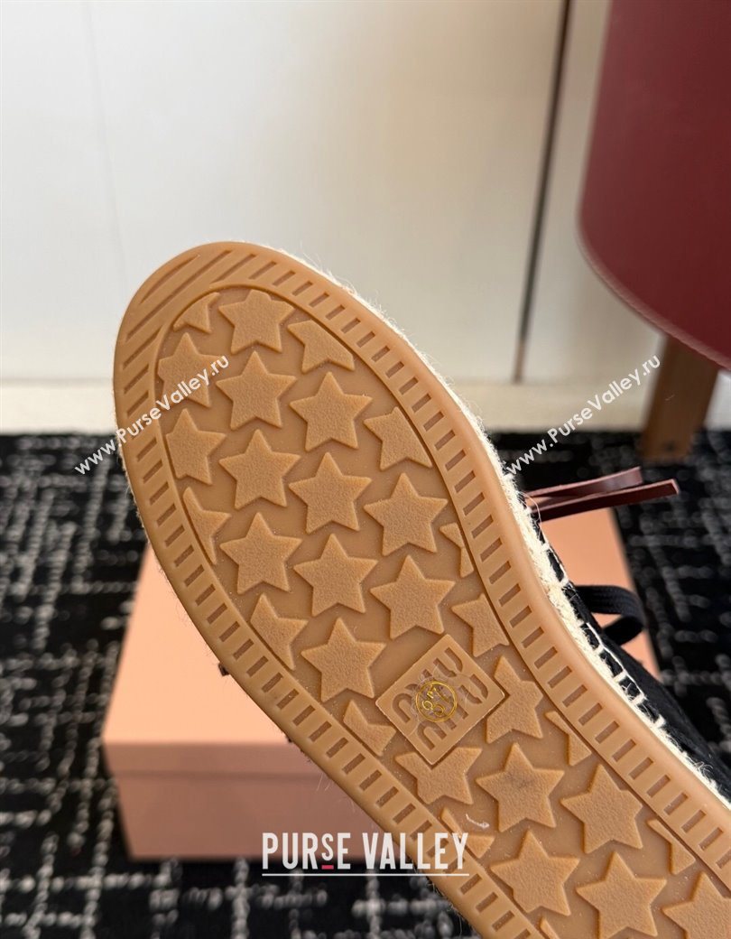 Miu Miu Suede Espadrille Sneakers Black 2025 MM120804 (SS-251208065)