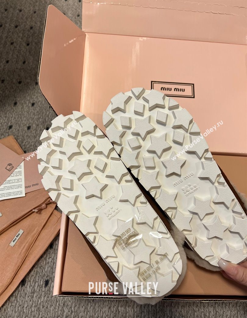 Miu Miu Coin Suede and Wool Mules Dark Brown 2025 5D058E (KL-251208021)