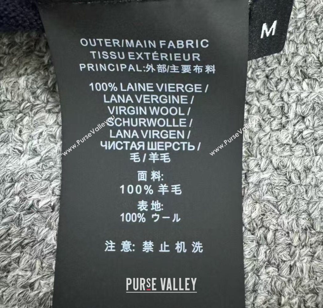 Miu Miu Wool Cardigan with Blud Plaid Trim Royal Blue 2025 MM122523 (QI-251225053)