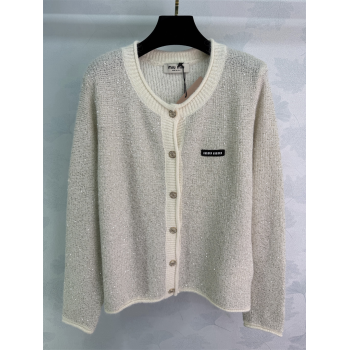Miu Miu Sequins Cardigan Grey 2026 MM011309 (QI-260113016)