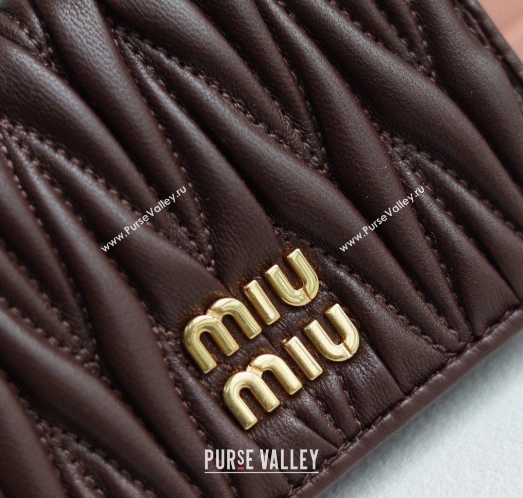 Miu Miu Matelasse Nappa Leather Small Wallet Briarwood Brown 2026 5MV204 (YY-260120072)