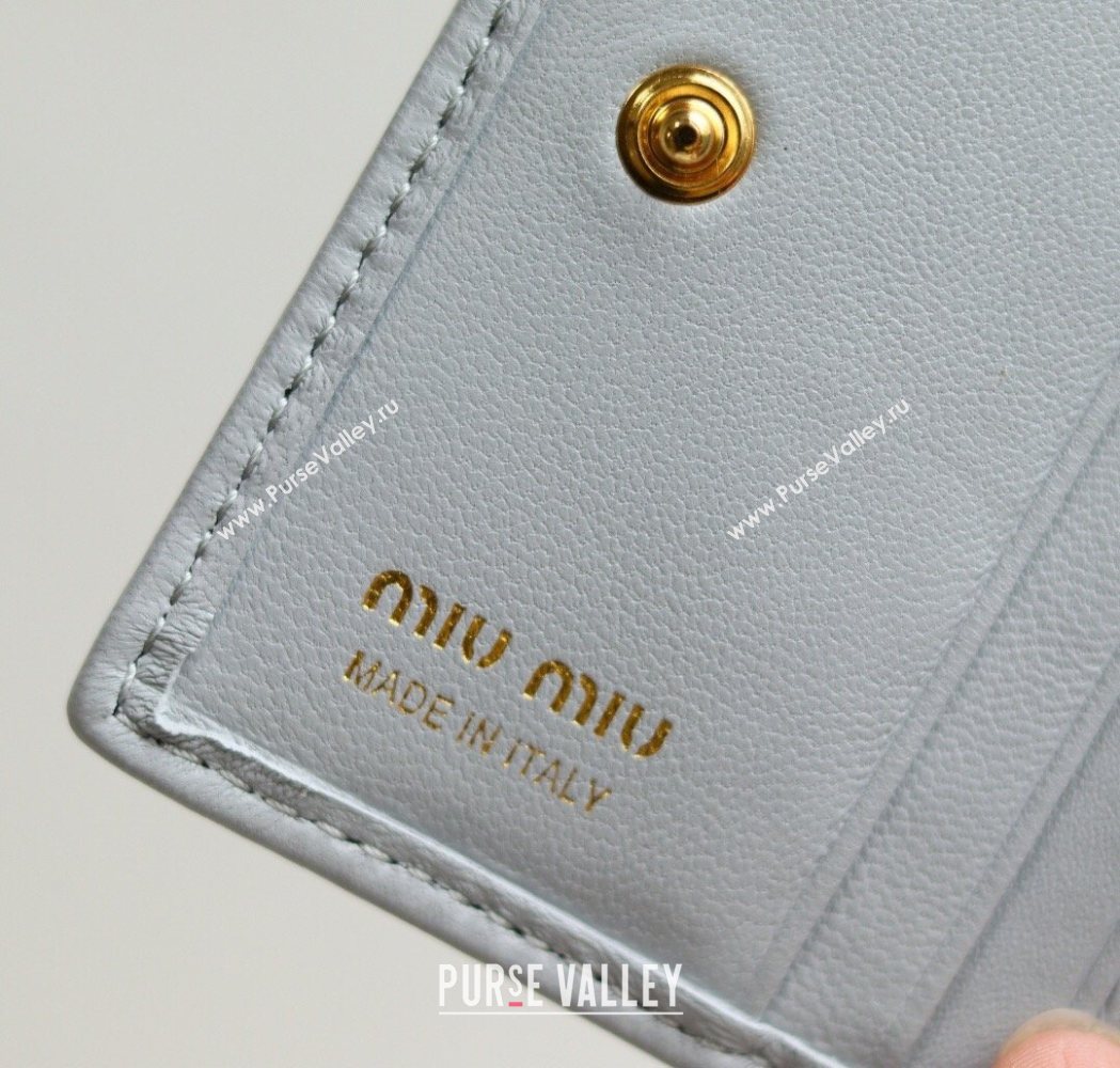 Miu Miu Matelasse Nappa Leather Small Wallet Light Blue 2026 5MV204 (YY-260120074)