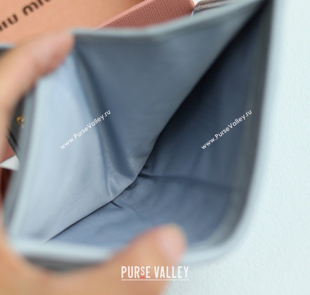 Miu Miu Matelasse Nappa Leather Small Wallet Light Blue 2026 5MV204 (YY-260120074)