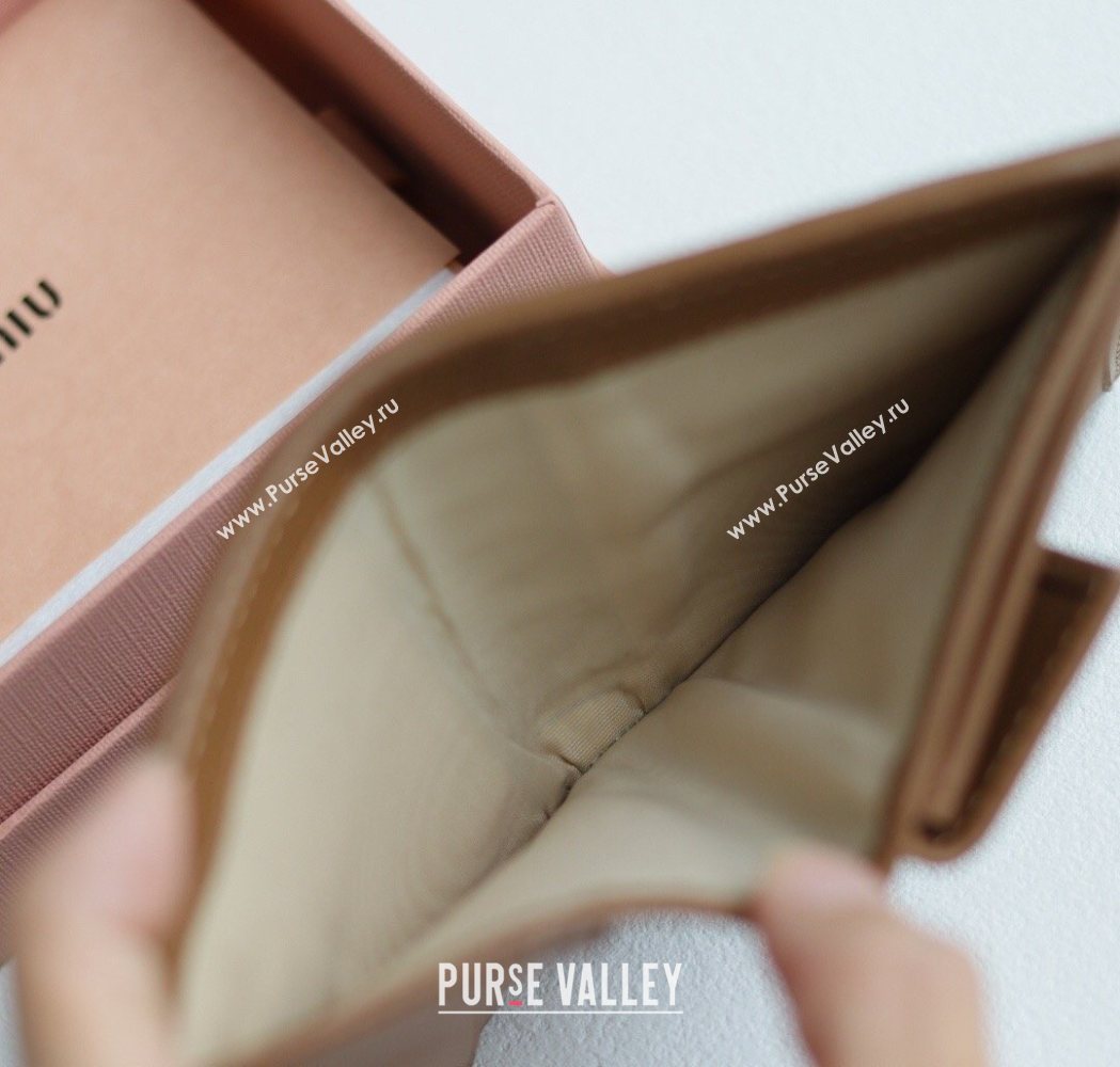 Miu Miu Matelasse Nappa Leather Small Wallet Caramel Brown 2026 5MV204 (YY-260120076)