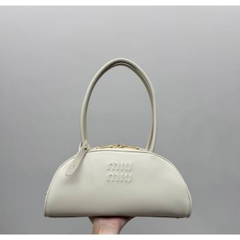 Miu Miu Beau Leather Bowling Bag 5BB193 White 2026 (YY-260120046)