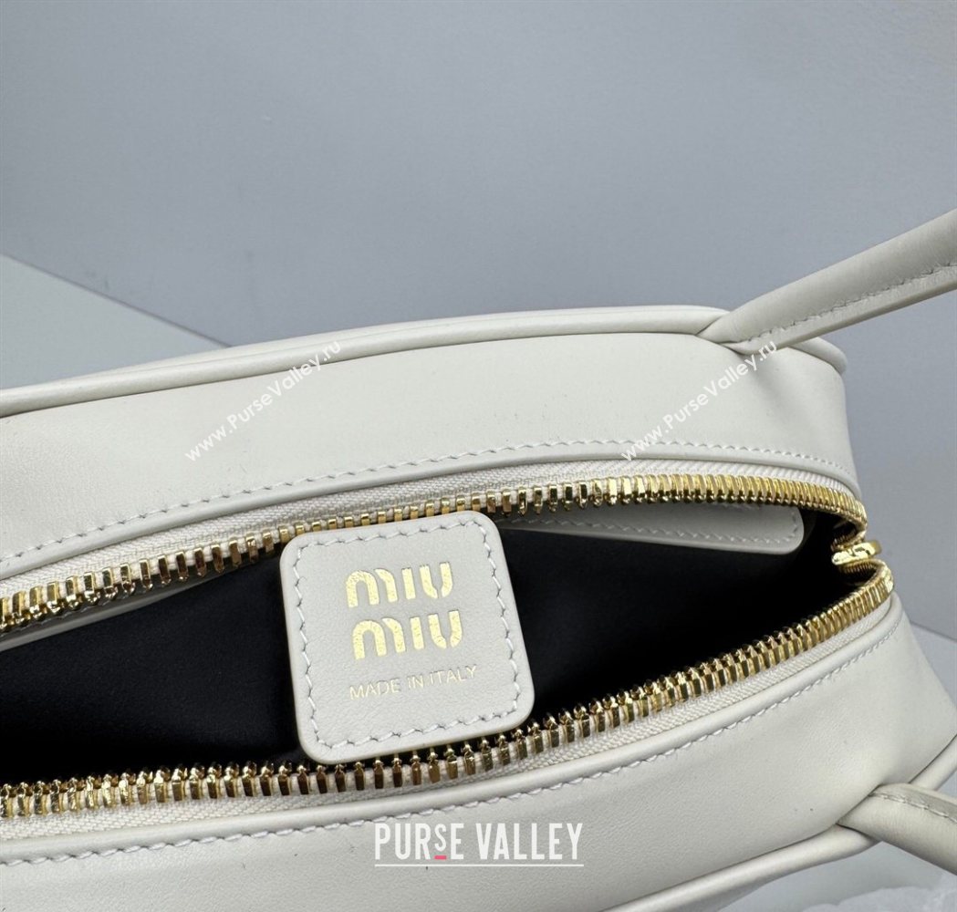 Miu Miu Beau Leather Bowling Bag 5BB193 White 2026 (YY-260120046)