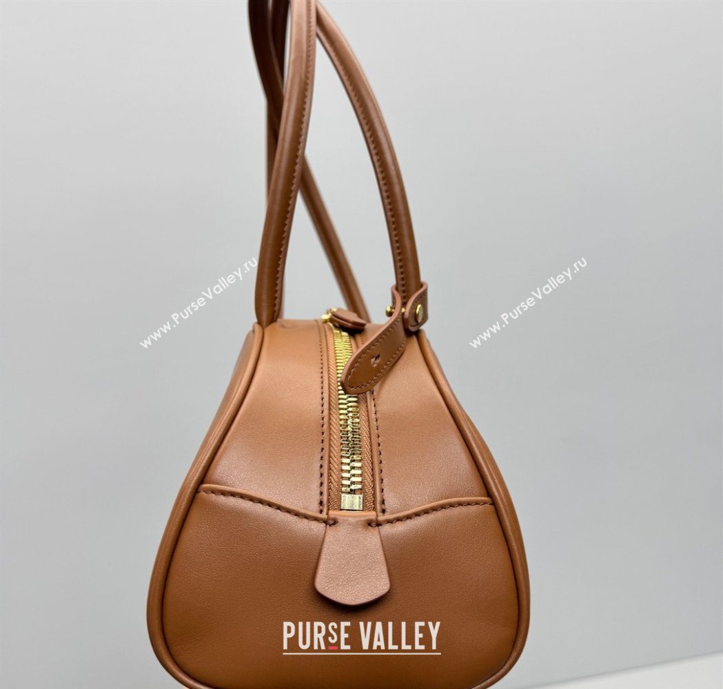 Miu Miu Beau Leather Bowling Bag 5BB193 Cognac Brown 2026 (YY-260120045)