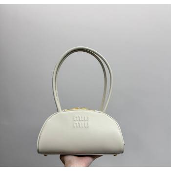 Miu Miu Beau Leather Bowling Bag 5BB192 White 2026 (YY-260120048)