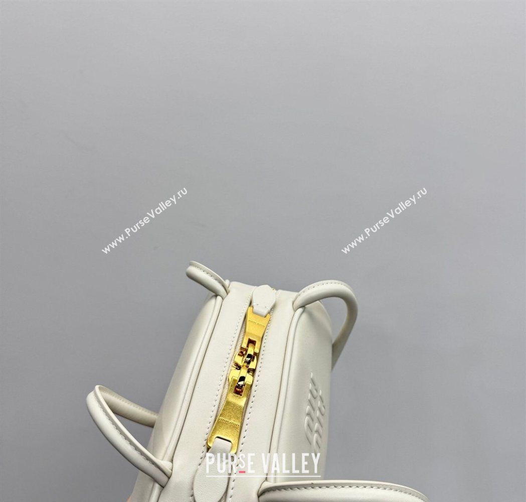 Miu Miu Beau Leather Bowling Bag 5BB192 White 2026 (YY-260120048)