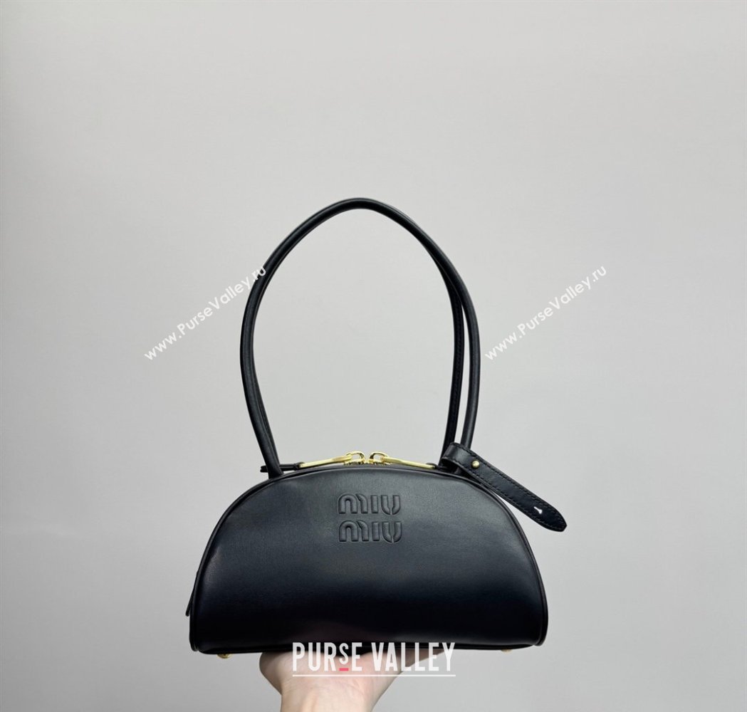 Miu Miu Beau Leather Bowling Bag 5BB192 Black 2026 (YY-260120049)
