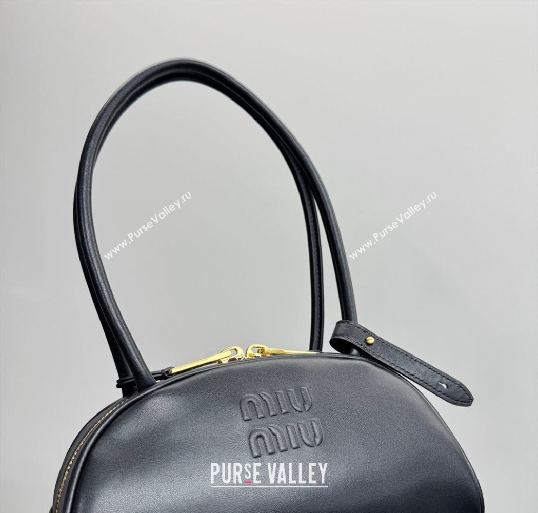 Miu Miu Beau Leather Bowling Bag 5BB192 Black 2026 (YY-260120049)