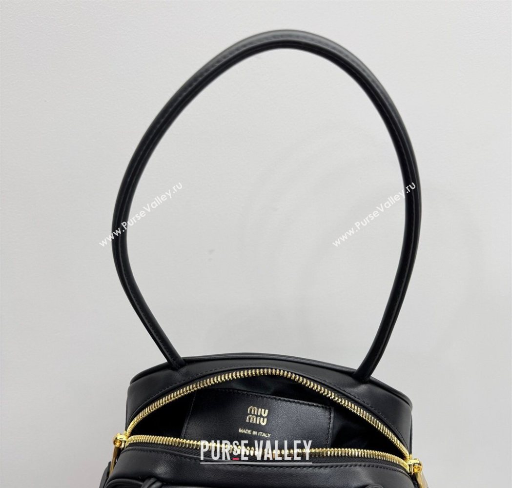 Miu Miu Beau Leather Bowling Bag 5BB192 Black 2026 (YY-260120049)