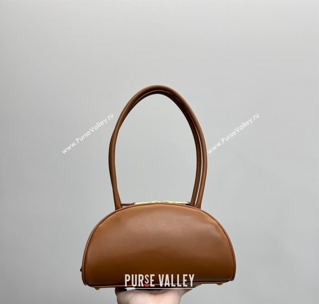 Miu Miu Beau Leather Bowling Bag 5BB192 Cognac Brown 2026 (YY-260120050)