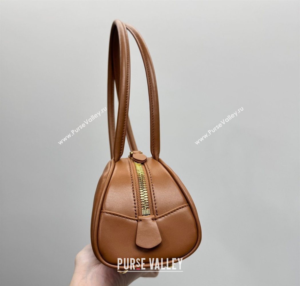Miu Miu Beau Leather Bowling Bag 5BB192 Cognac Brown 2026 (YY-260120050)