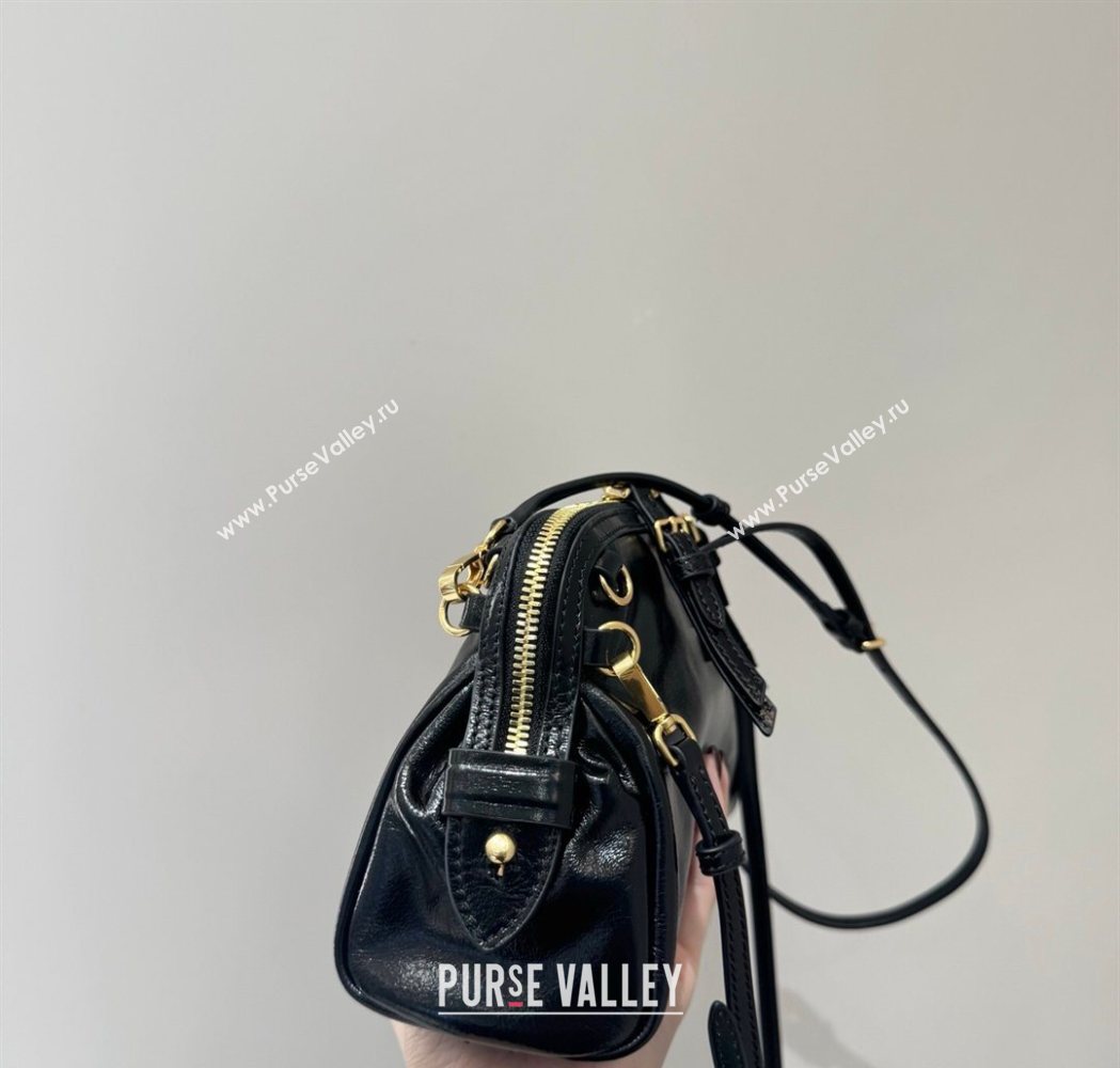 Miu Miu Caprice Leather Clutch Shoulder Bag Black 2025 5BF131 (YY-260120038)