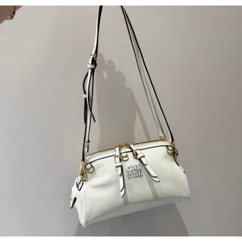 Miu Miu Caprice Leather Clutch Shoulder Bag White 2025 5BF131 (YY-260120040)