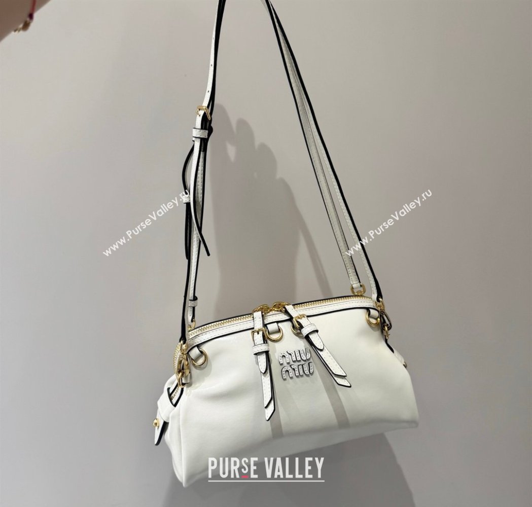 Miu Miu Caprice Leather Clutch Shoulder Bag White 2025 5BF131 (YY-260120040)