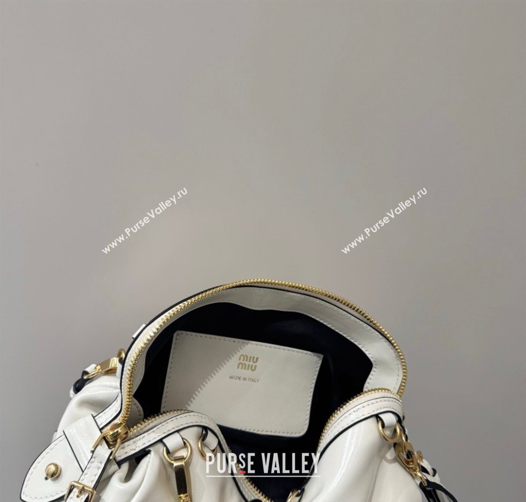 Miu Miu Caprice Leather Clutch Shoulder Bag White 2025 5BF131 (YY-260120040)