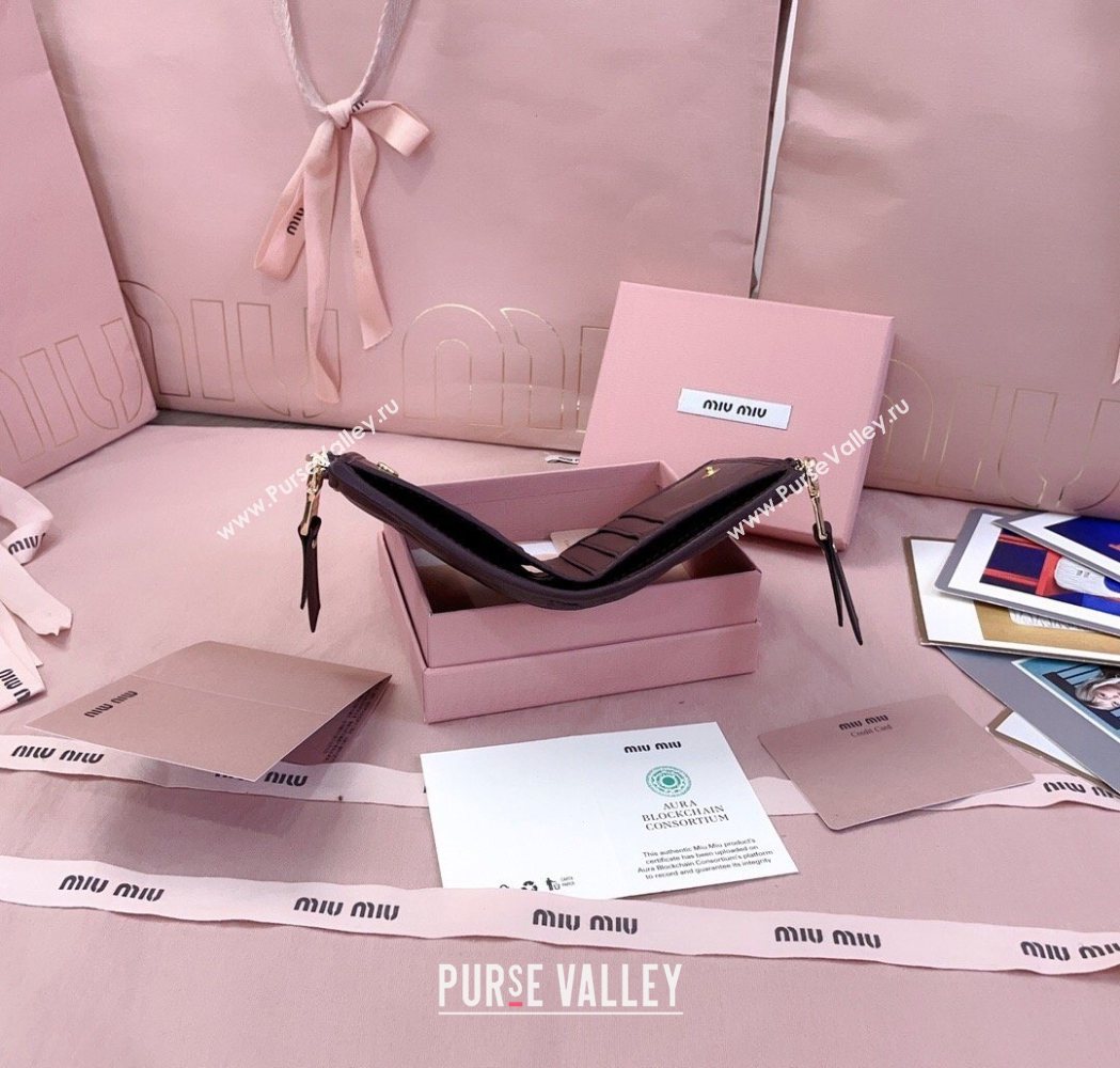 Miu Miu Matelasse Nappa Leather Pocket Wallet Dark Burgundy 2026 5MV017 (JD-260120069)