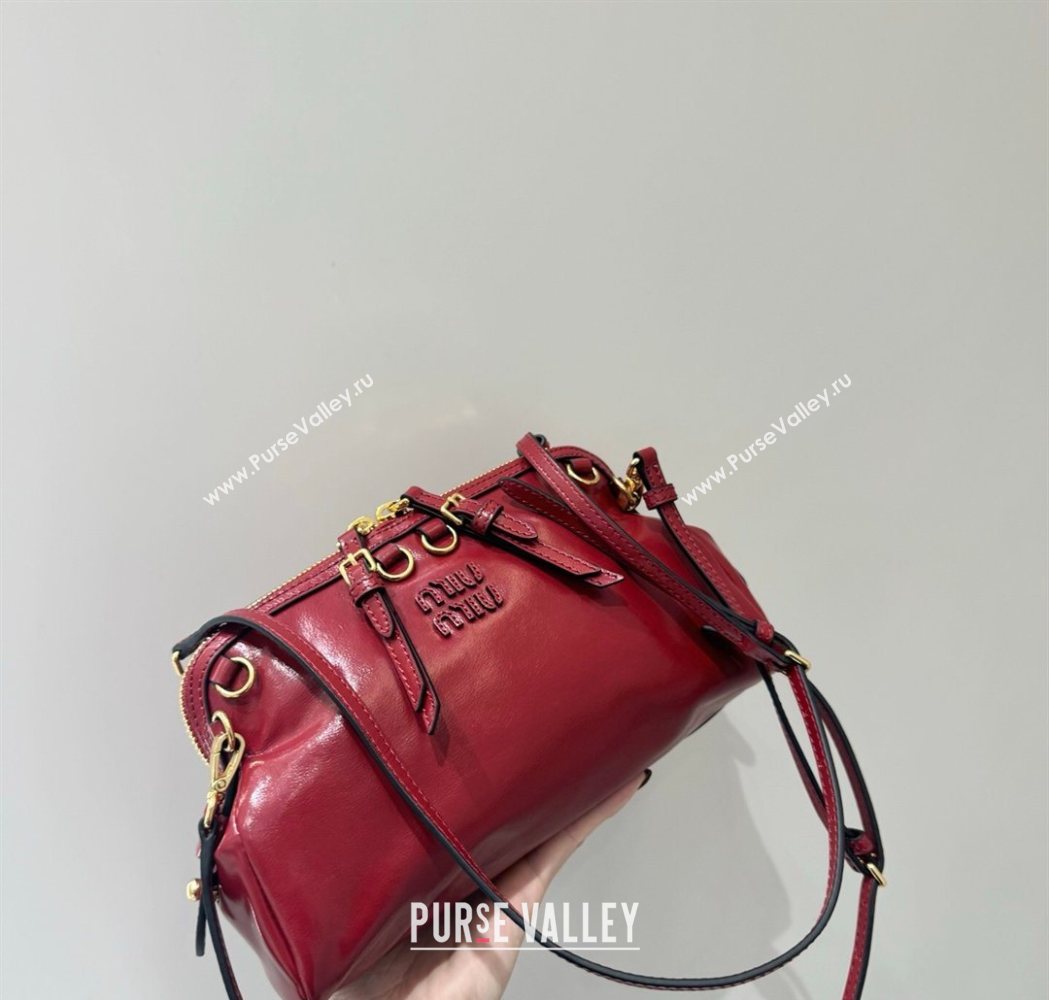 Miu Miu Caprice Leather Clutch Shoulder Bag Ruby Red 2025 5BF131 (YY-260120041)