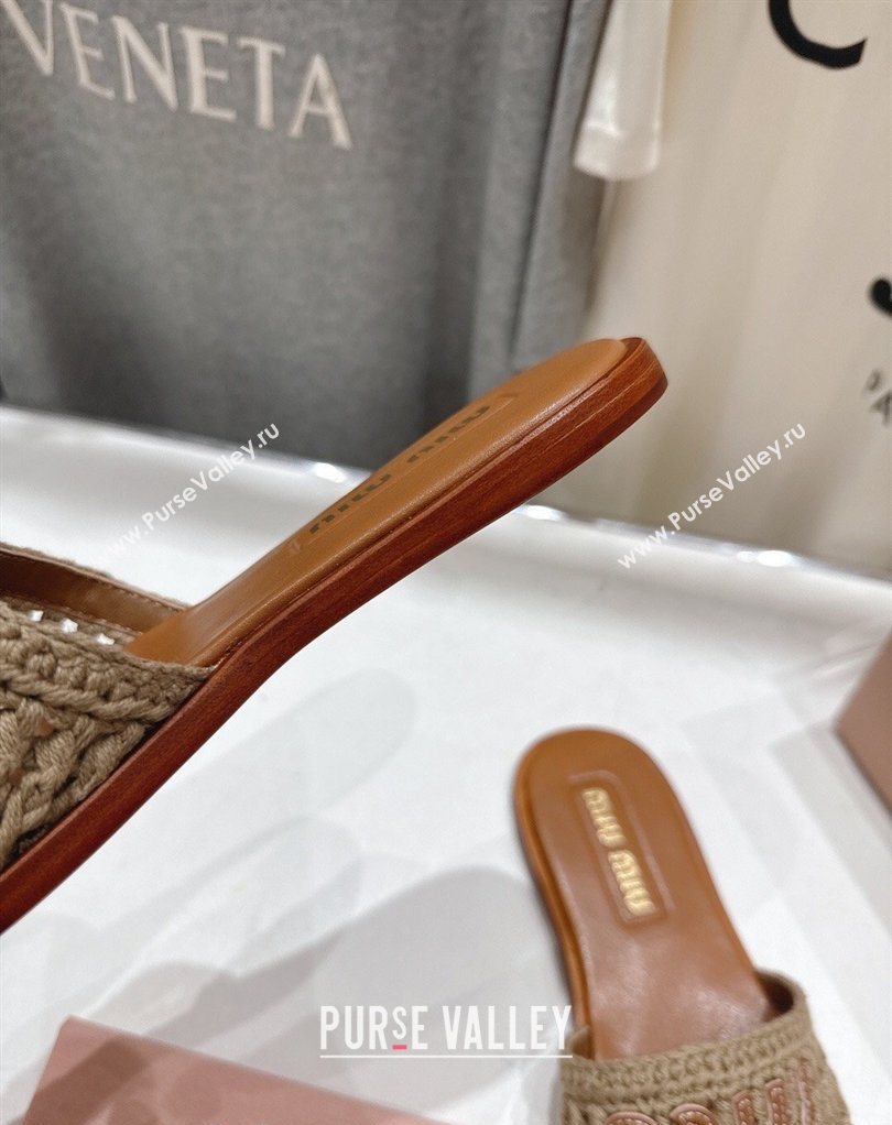 Miu Miu Knit Flat Slides Sandal Grey 2026 MM022701 (MD-260227061)