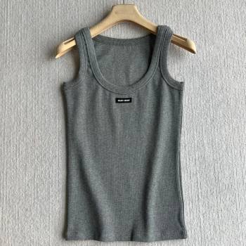 Miu Miu Knit Vest Dark Grey 2026 MM032315 (QI-260323042)