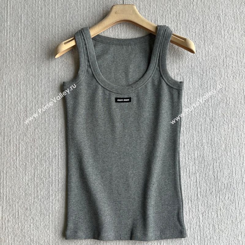 Miu Miu Knit Vest Dark Grey 2026 MM032315 (QI-260323042)