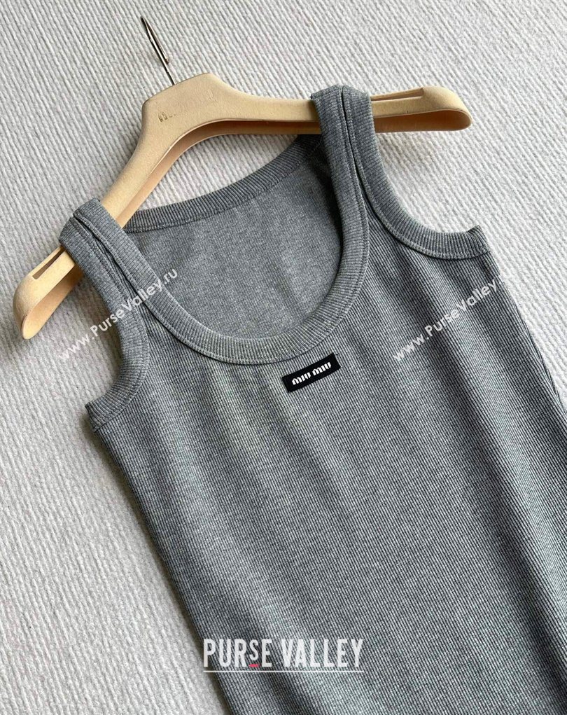 Miu Miu Knit Vest Dark Grey 2026 MM032315 (QI-260323042)