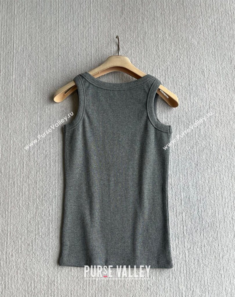 Miu Miu Knit Vest Dark Grey 2026 MM032315 (QI-260323042)