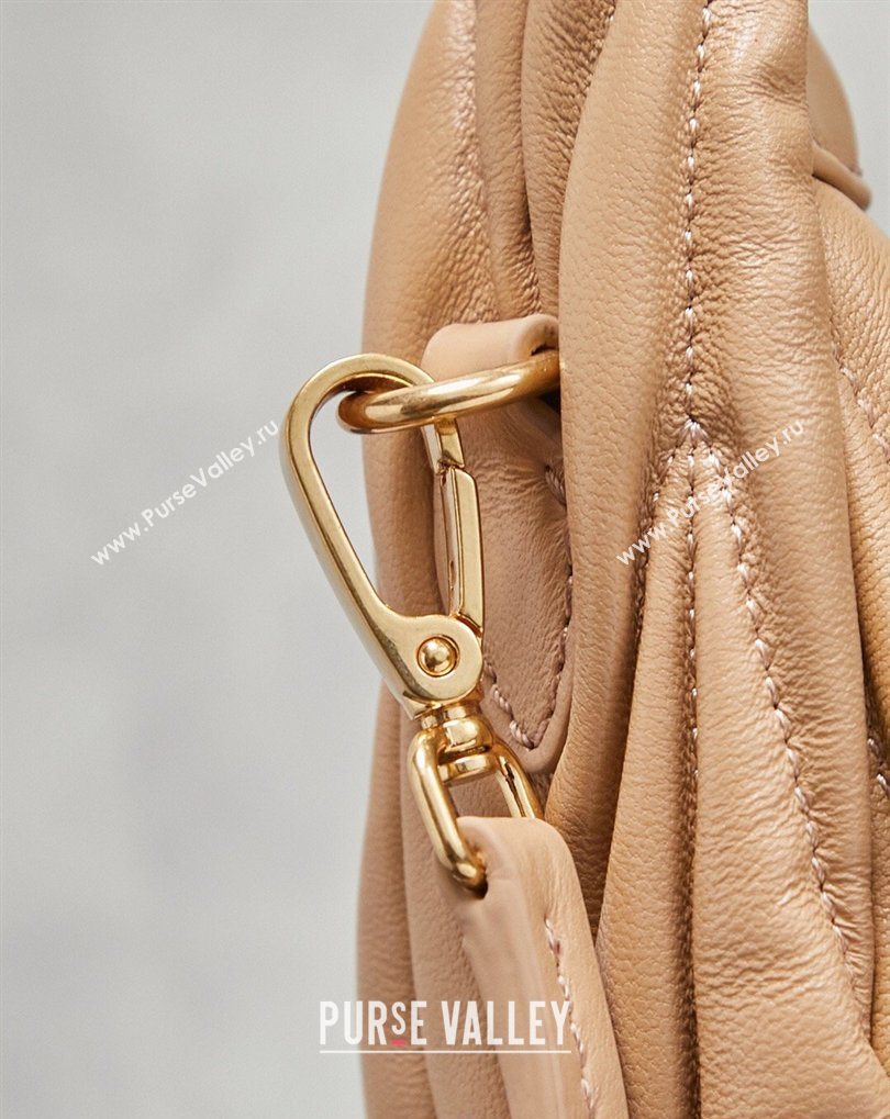 Miu Miu Wander Matelasse Nappa Leather Hobo Mini bag 5BC125 Sand Yellow 2026 0407 (MHUI-260407037)