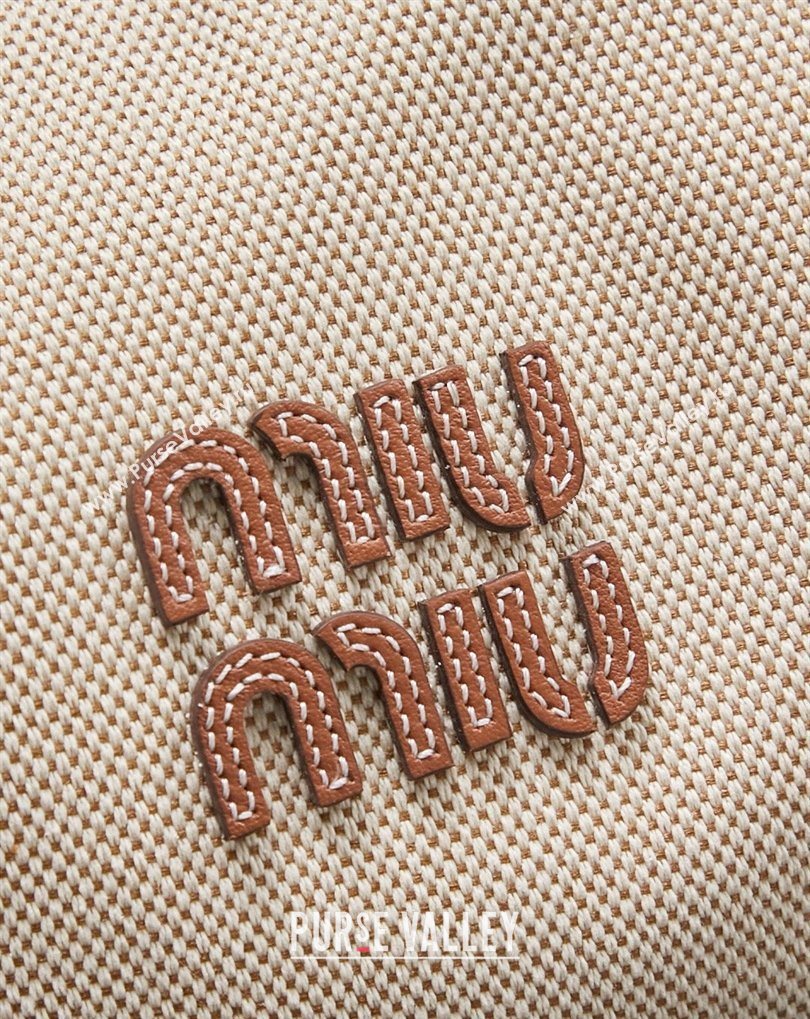 Miu Miu Wander Fabric Hobo Mini bag 5BC125 Apricot 2026 0407 (MHUI-260407044)