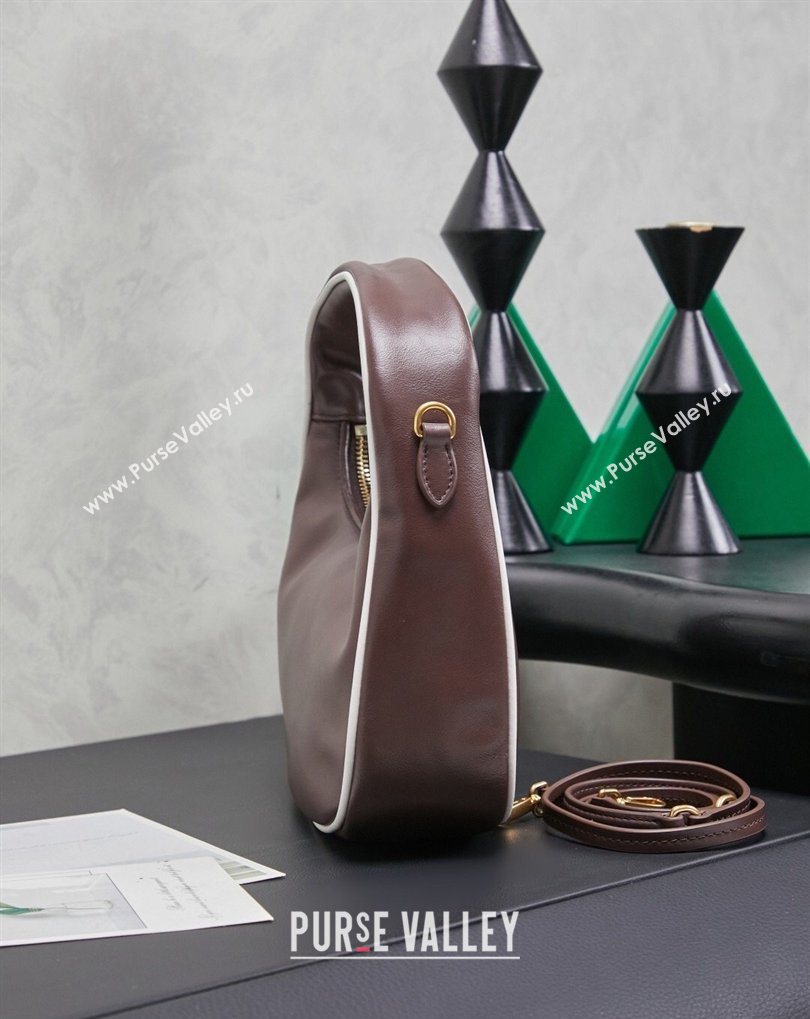 Miu Miu Wander Calf Leather Hobo Mini bag 5BC125 Briar 2026 0407 (MHUI-260407045)