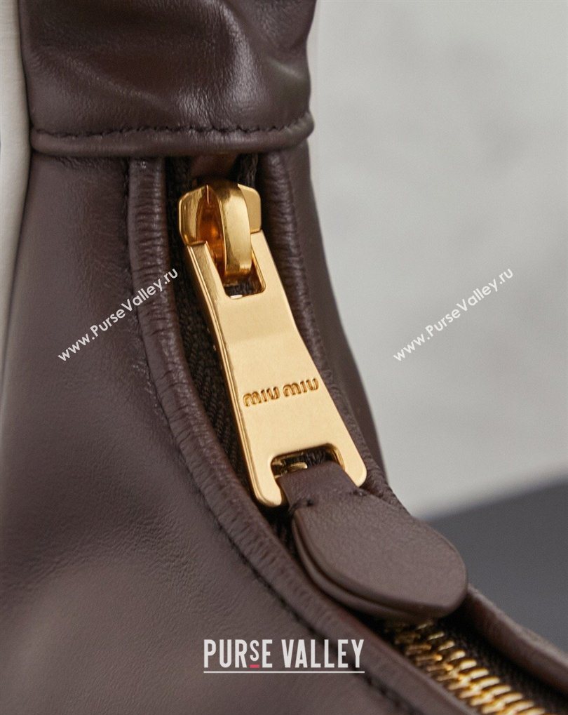 Miu Miu Wander Calf Leather Hobo Mini bag 5BC125 Briar 2026 0407 (MHUI-260407045)