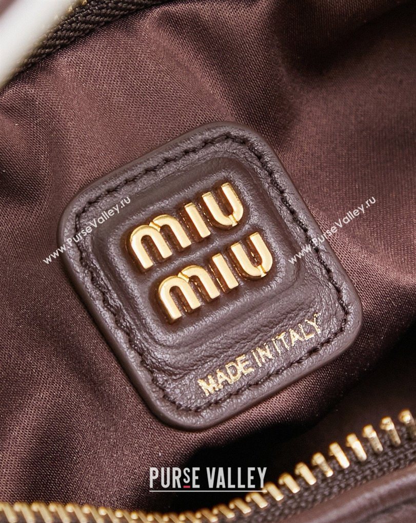 Miu Miu Wander Calf Leather Hobo Mini bag 5BC125 Briar 2026 0407 (MHUI-260407045)