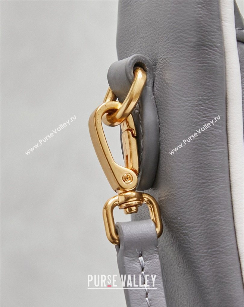 Miu Miu Wander Calf Leather Hobo Mini bag 5BC125 Grey 2026 0407 (MHUI-260407046)