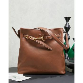 Miu Miu Aventure Nappa Leather Bucket Bag Brown 2026 5BE101 (MHUI-260407049)
