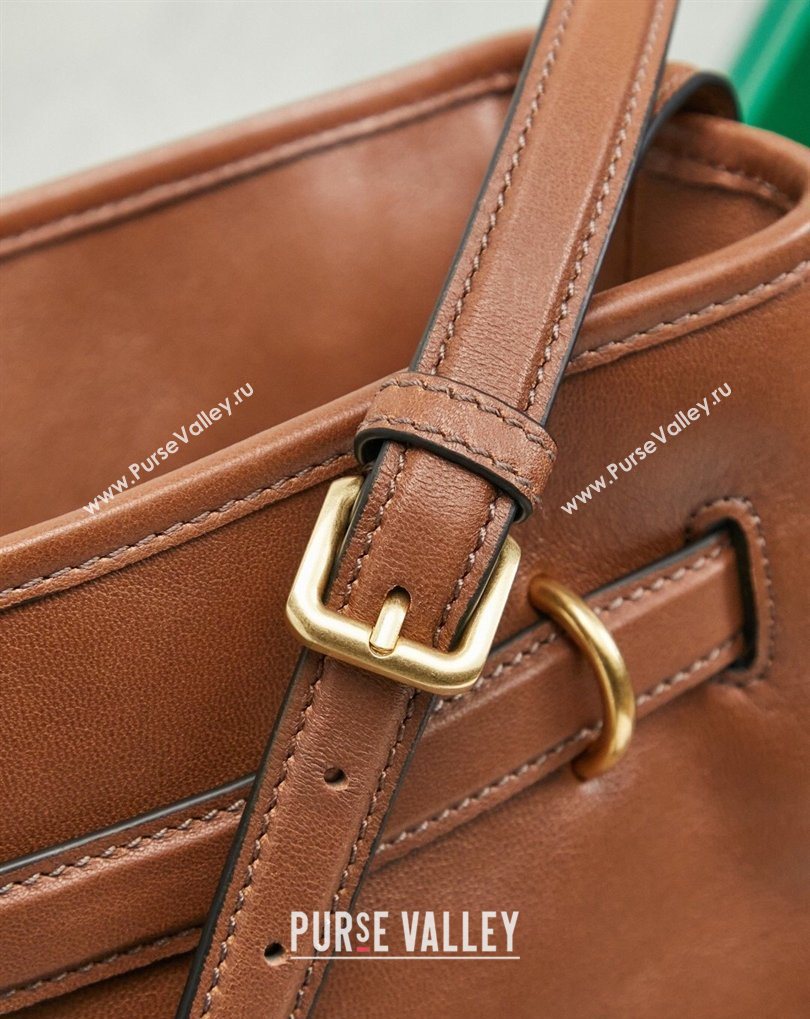 Miu Miu Aventure Nappa Leather Bucket Bag Brown 2026 5BE101 (MHUI-260407049)