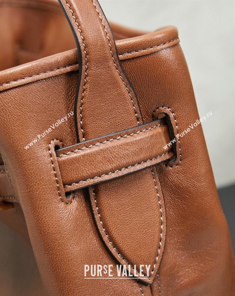 Miu Miu Aventure Nappa Leather Bucket Bag Brown 2026 5BE101 (MHUI-260407049)