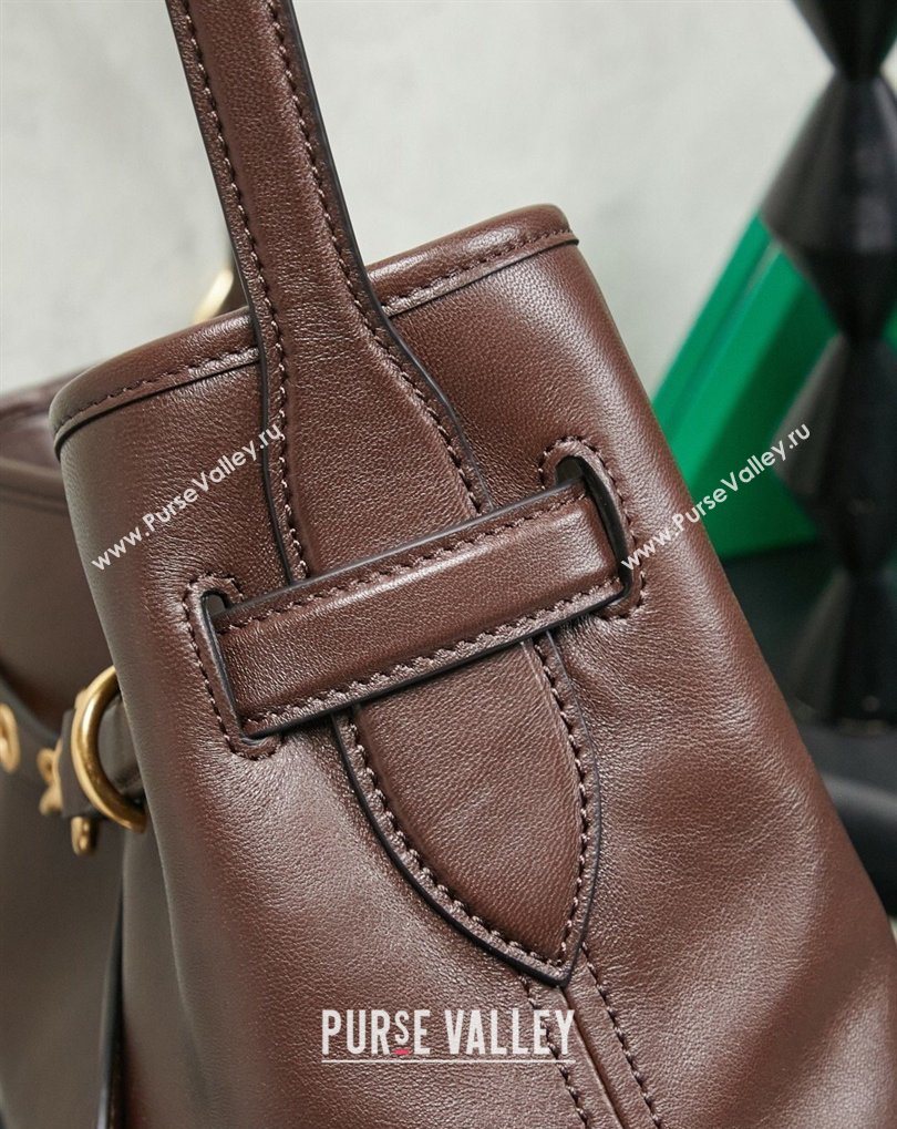 Miu Miu Aventure Nappa Leather Bucket Bag Briar 2026 5BE101 (MHUI-260407050)