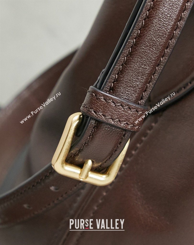 Miu Miu Aventure Nappa Leather Bucket Bag Briar 2026 5BE101 (MHUI-260407050)