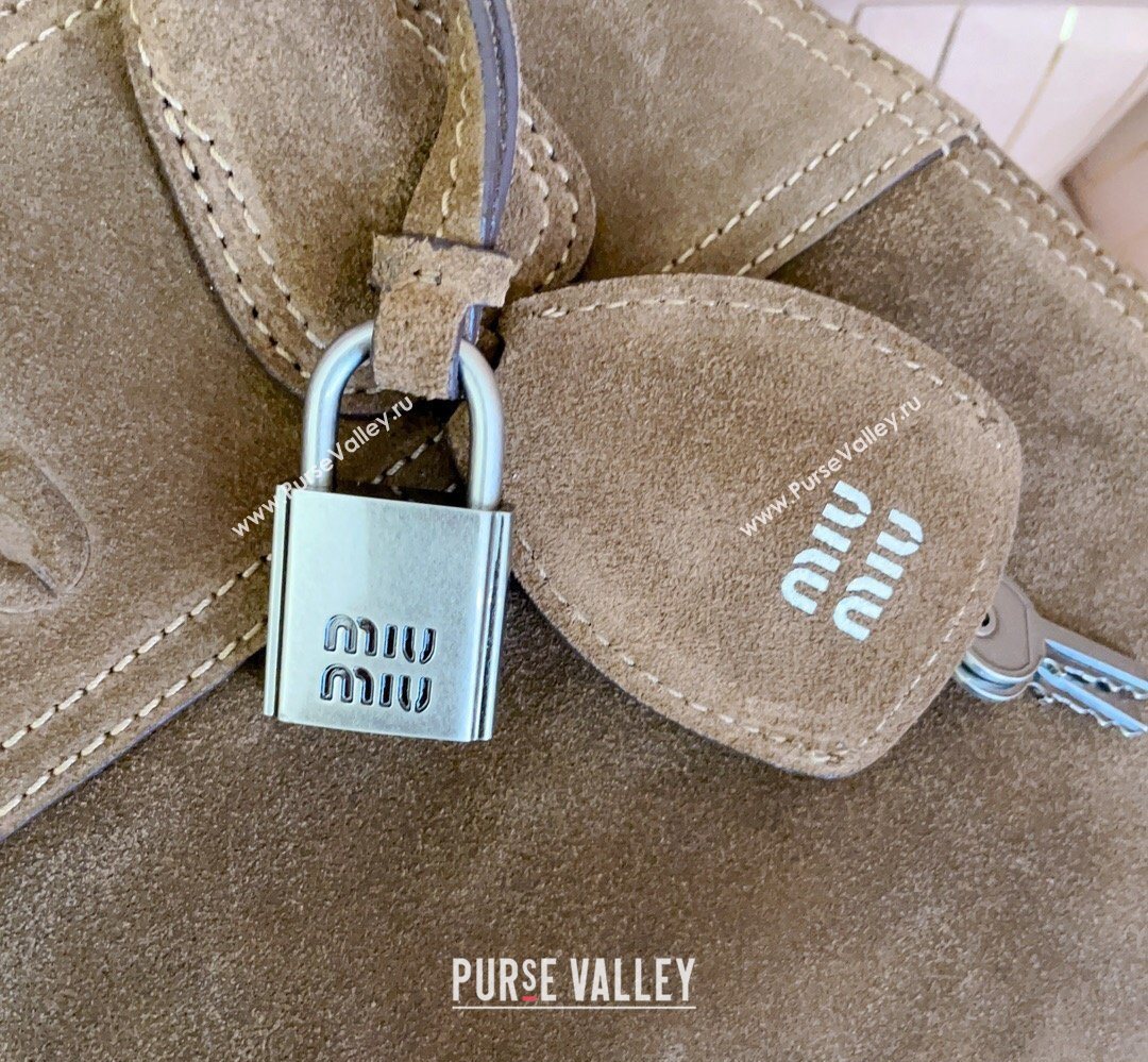 Miu Miu Vivant Suede Bowling Bag Brown 2026 5BB199 (JD-260407053)