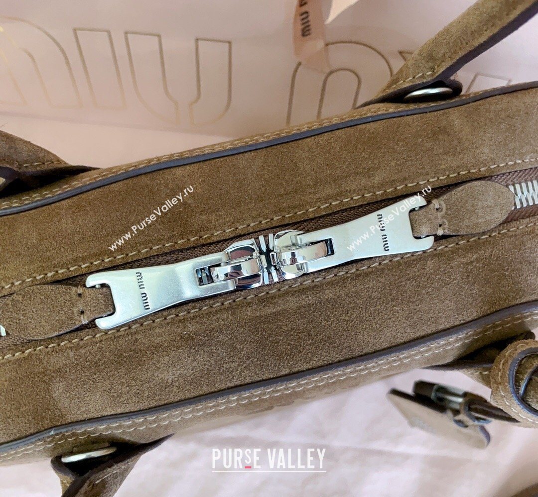 Miu Miu Vivant Suede Bowling Bag Brown 2026 5BB199 (JD-260407053)