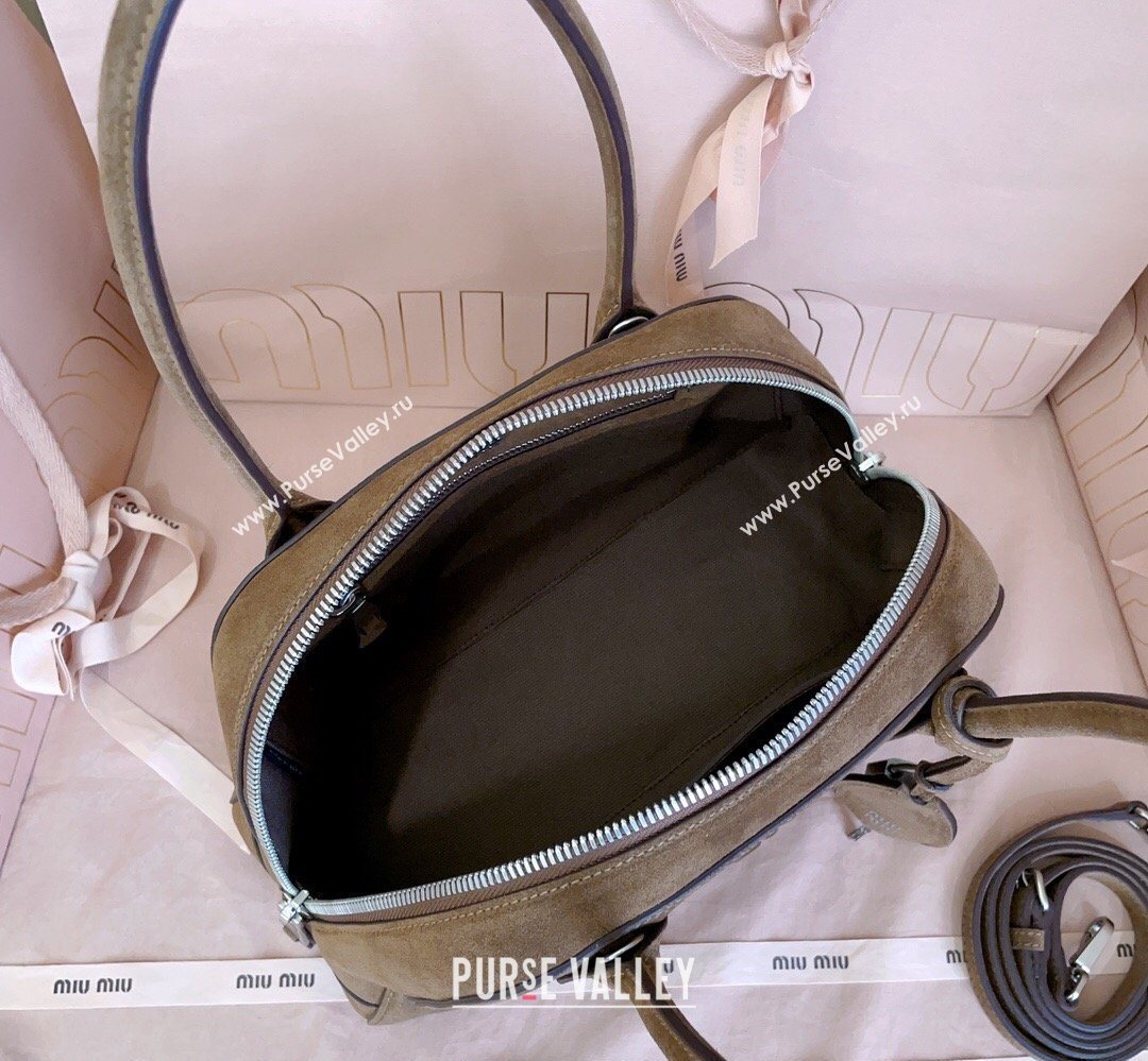 Miu Miu Vivant Suede Bowling Bag Brown 2026 5BB199 (JD-260407053)