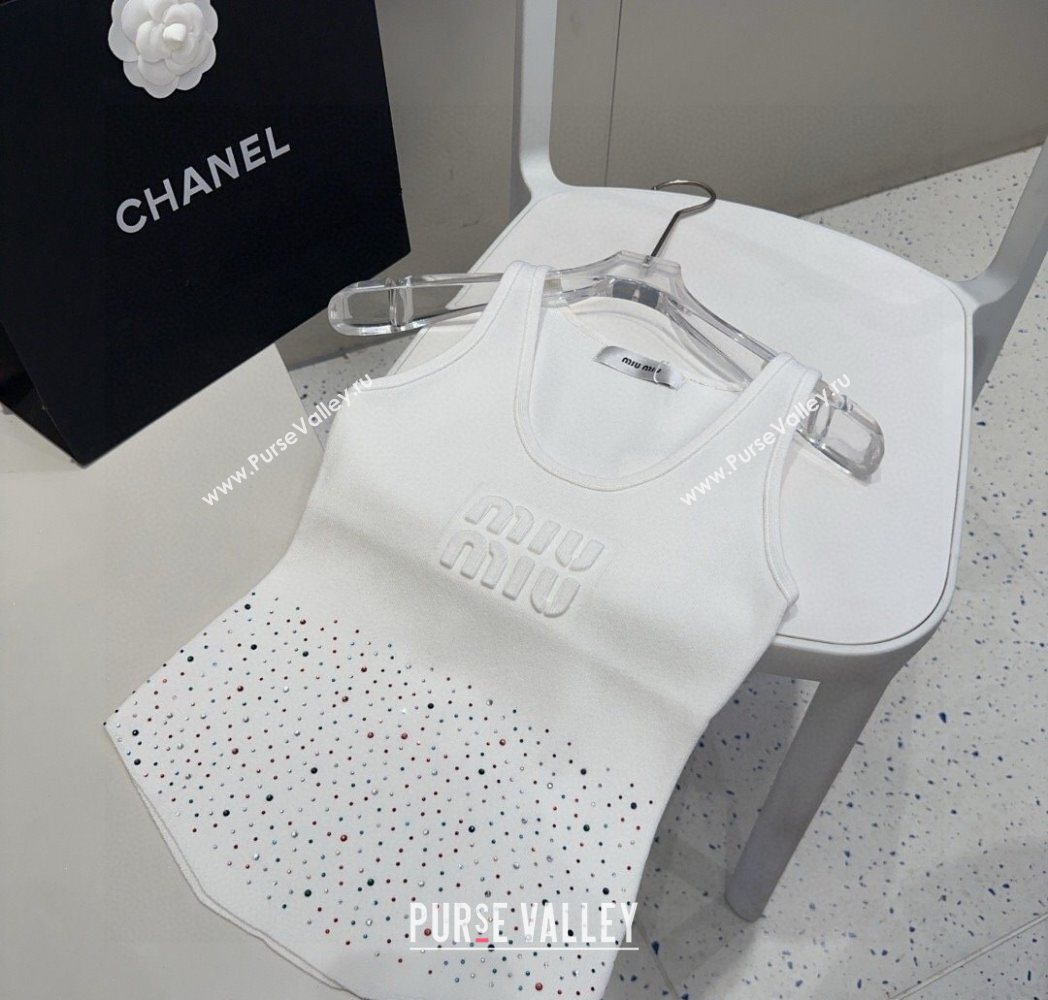 Miu Miu Vest with Strass White 2025 0911 (XMN-250911088)