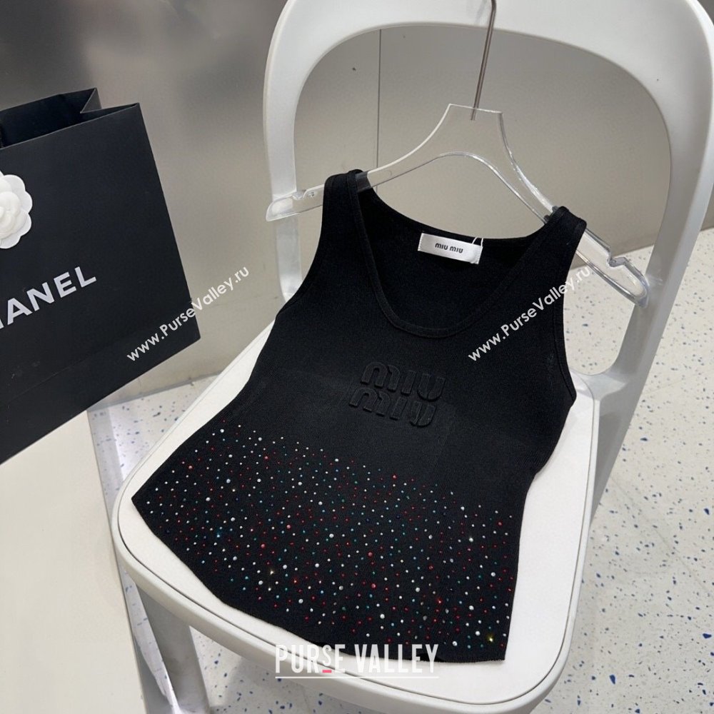 Miu Miu Vest with Strass Black 2025 0911 (XMN-250911089)