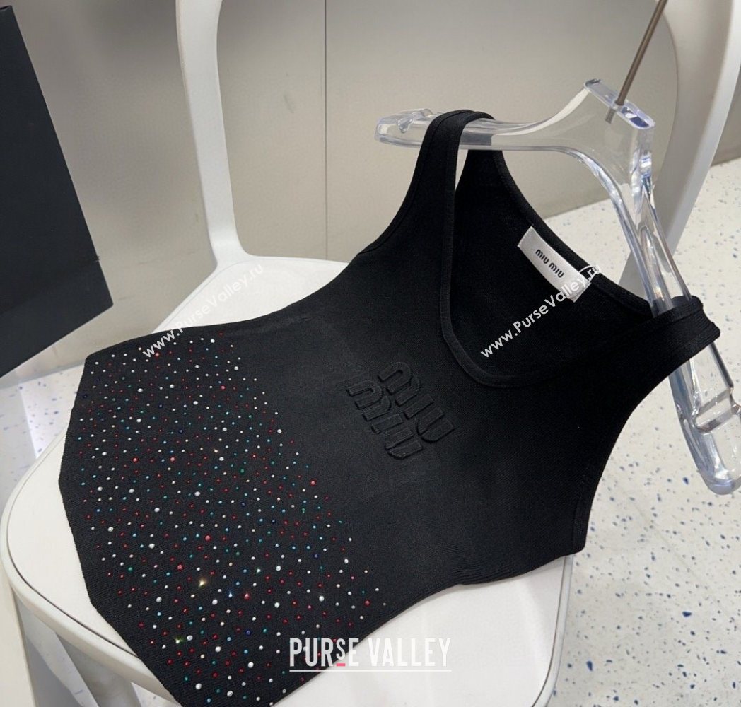 Miu Miu Vest with Strass Black 2025 0911 (XMN-250911089)