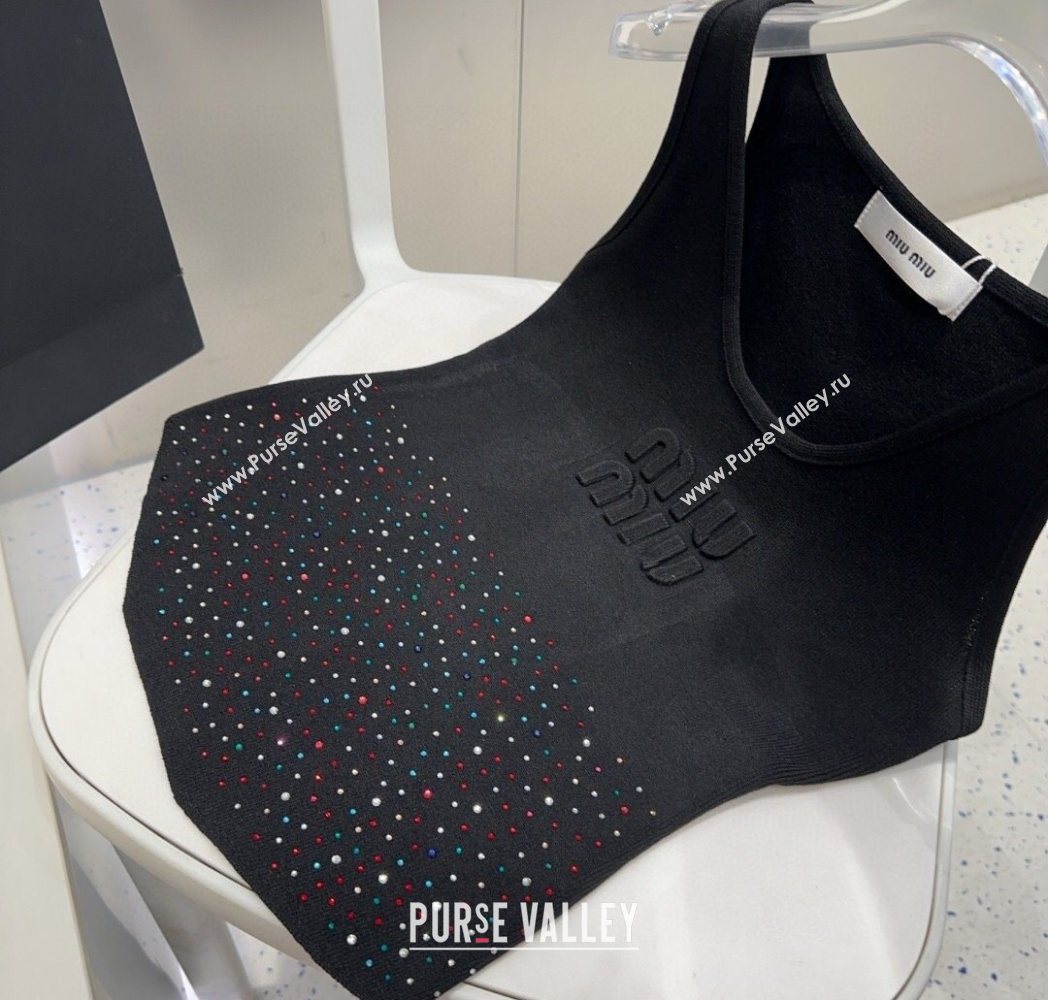 Miu Miu Vest with Strass Black 2025 0911 (XMN-250911089)