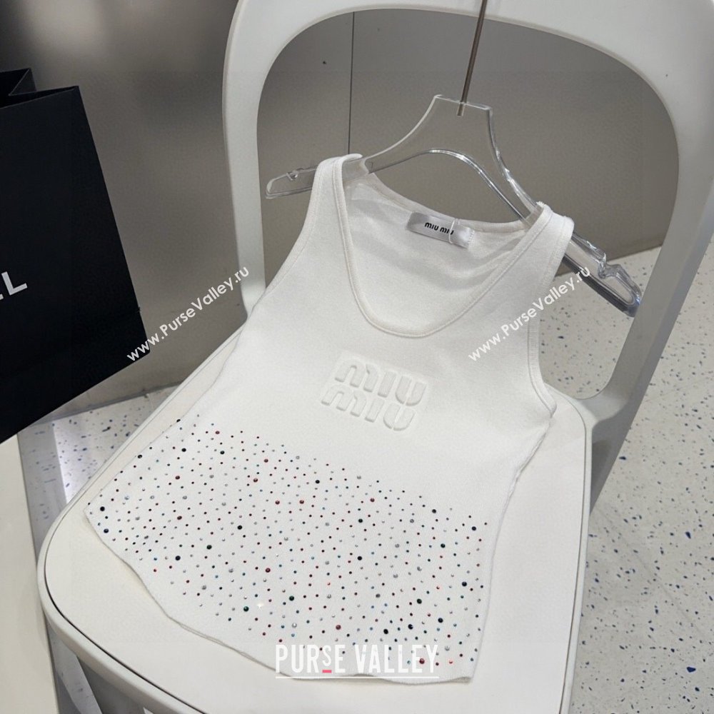 Miu Miu Vest with Strass White 2025 0911 (XMN-250911088)