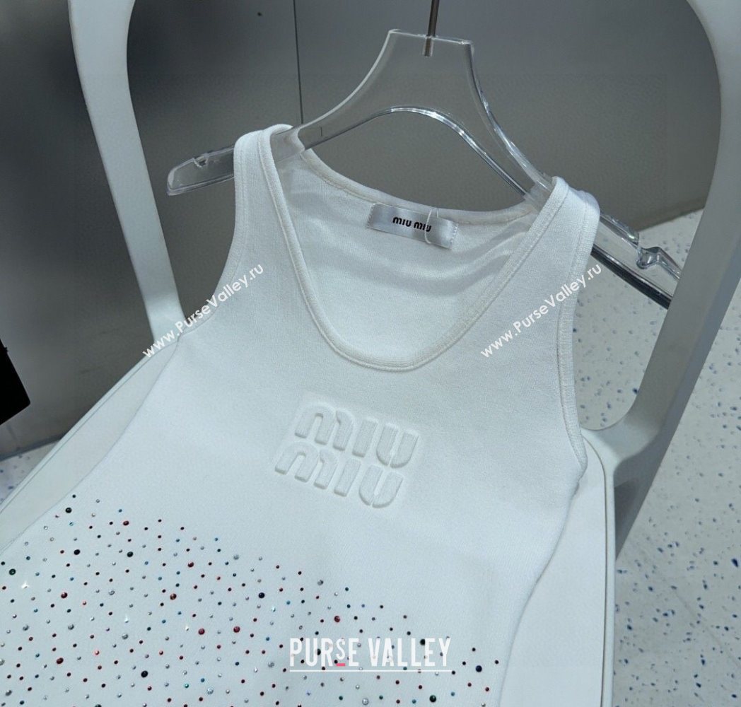 Miu Miu Vest with Strass White 2025 0911 (XMN-250911088)
